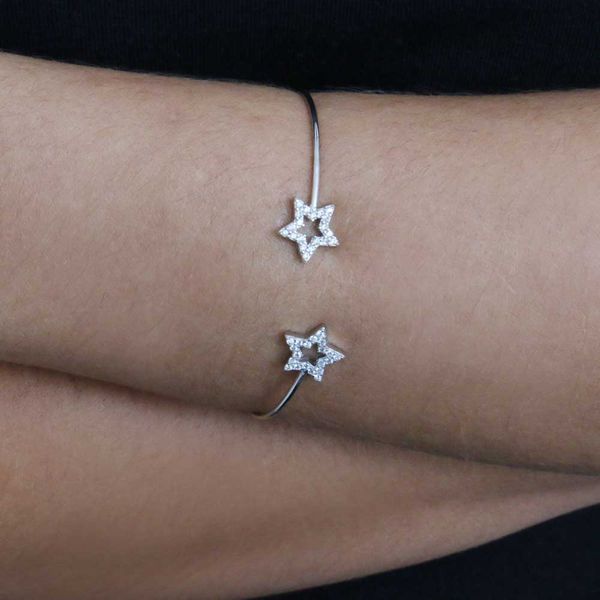 Bracelete Prata 925 Estrelas