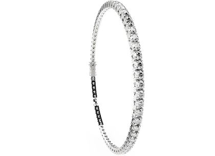 Bracelete Riviera com Diamantes de 0,005 Quilates