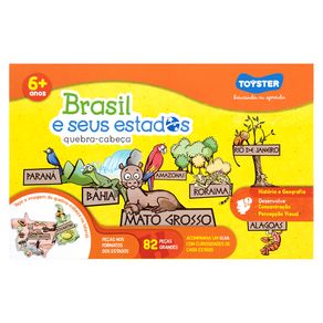 Brasil e Seus Estados Quebra-cabeças Multicor