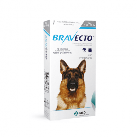 Bravecto: Melhor Solução P/ Pulgas e Carrapatos 20/40kg - 5%OFF
