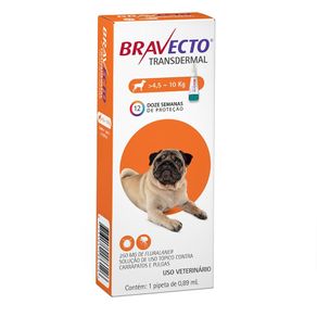 Bravecto Transdermal para Cães de 4,5 a 10Kg - 250mg (PIPETA)