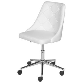 Breda Cadeira Home Office Cromado/branco