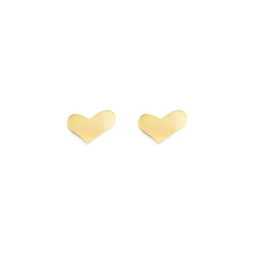 Brinco Coração Ouro Amarelo 18K - Casual