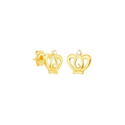 Brinco em Ouro 18K Coroa com Zircônias - AU5224