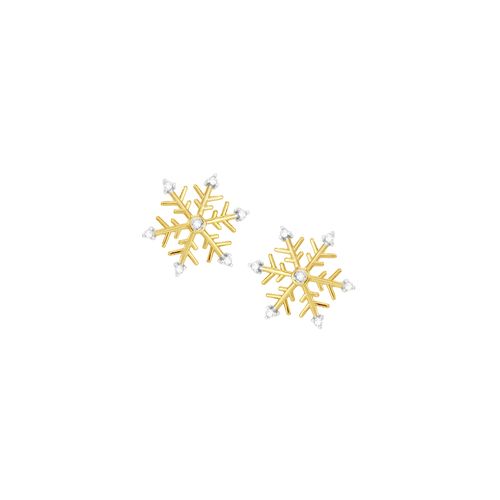 Brinco em Ouro 18K Flocos de Neve com Diamantes - AU3328