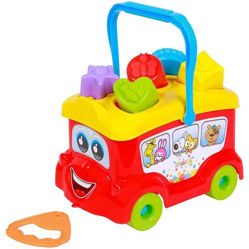 Brinquedo Baby Bus Maral 4086 Carrinho Ônibus com Cubos