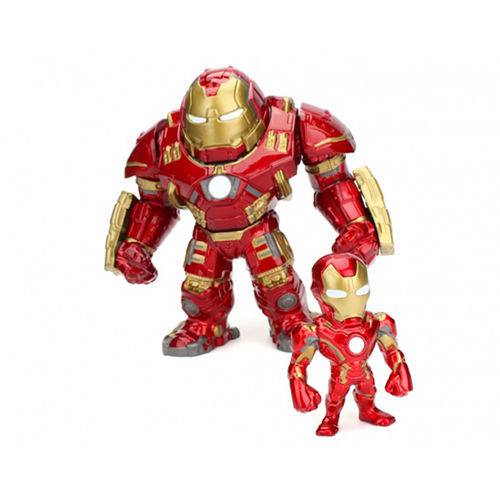 Brinquedo Boneco Hulkbuster 10 Cm e Iron Man 6 Cm 4066 - Dtc