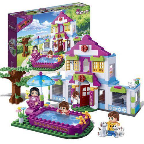 Brinquedo Casa de Verao Mundo Encantado 405 Pecas Banbao - Ref 6109