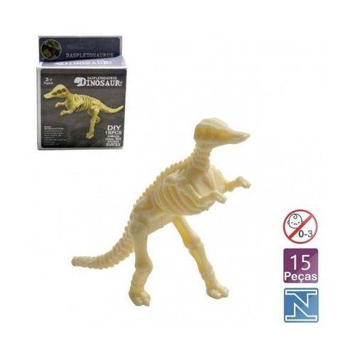 Brinquedo de Montar Esqueleto de Dinossauro Fóssil 15 Peças