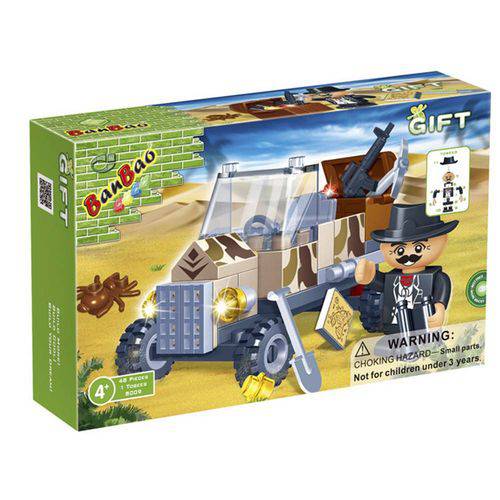 Brinquedo de Montar Jeep Arqueólogo 48 Peças 8009 - Banbao