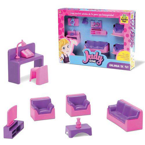 Brinquedo Divertido Mini Sala Infantil 7 Peças Judy Home