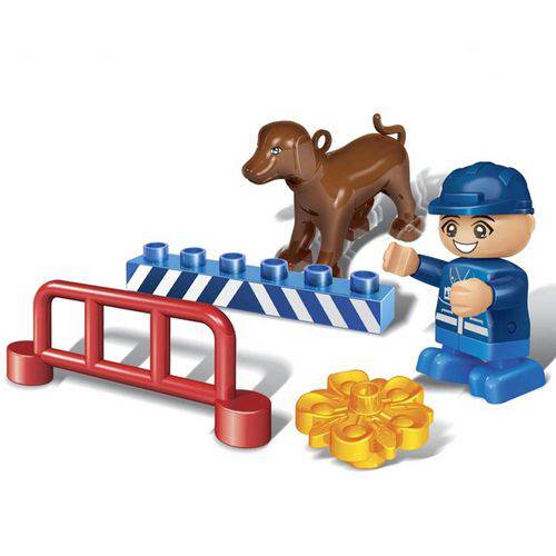 Brinquedo Duplo Polícia Adestramento de Cães 4 Peças 9606 - Banbao