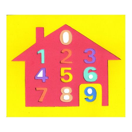 Brinquedo E.V.A Life Toys Casa de Números Mingone - Amarelo