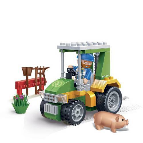 Brinquedo Eco Fazenda Trator Verde 88 Peças 8587 - Banbao