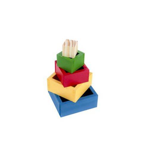 Brinquedo Educativo Caixas Coloridas de Encaixe