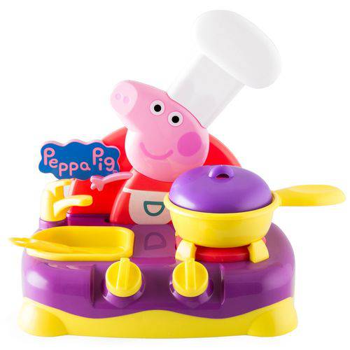Brinquedo Fogão Cooktop Eletrônico Faz Movimentos e Emite Sons Peppa Pig - Cozinha Infantil - Multikids