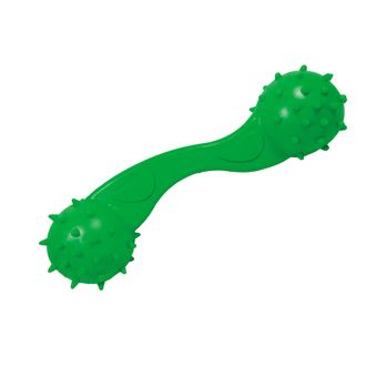 Brinquedo Halteres Maçico de Borracha Especial Furacão Pet - Verde