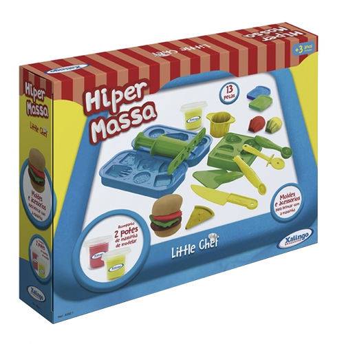 Brinquedo Hiper Massa Little Chef 13 Peças 3921 - Xalingo