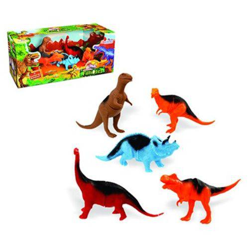 Brinquedo Infantil Kit Dinossauros Filhotes Jurassic Mini