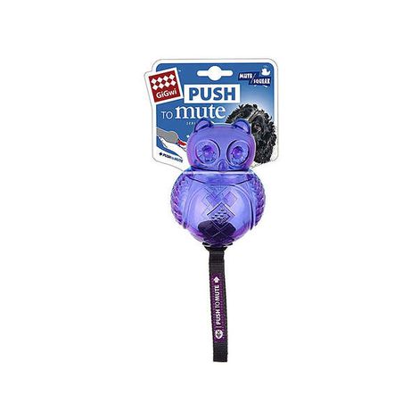 Brinquedo Mordedor Coruja Push To Mute - Lilás/Azul