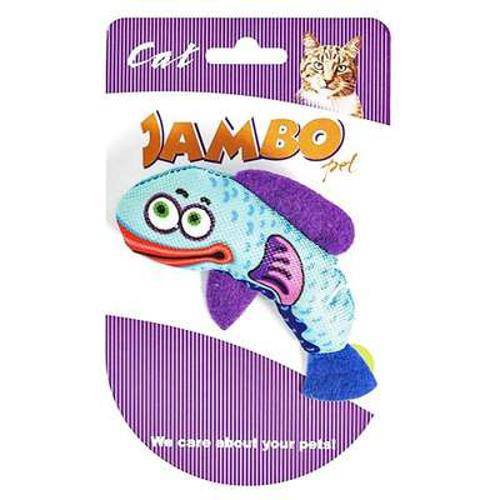 Brinquedo Mordedor Jambo Caricat Peixe para Gatos