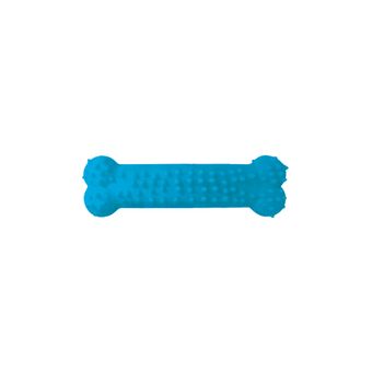 Brinquedo Osso Plaque Ataque Borracha com Cravo Furacão Pet Nº2 M - Azul