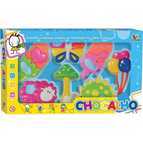 Brinquedo para Bebe Chocalho Baby C/7 Pecas Art Brink Kit