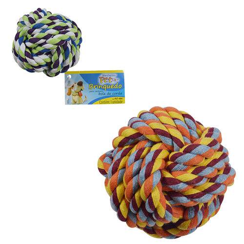 Brinquedo para Cachorro Bola de Corda Colors 10cm