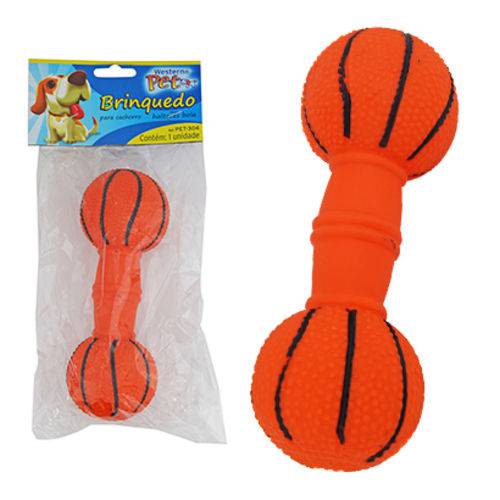 Brinquedo para Cachorro Halteres Bola 18cm