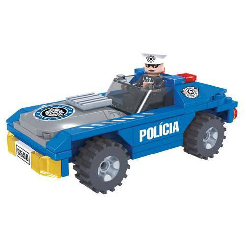 Brinquedo para Montar Policia Carro Policial 98pcs Play Cis