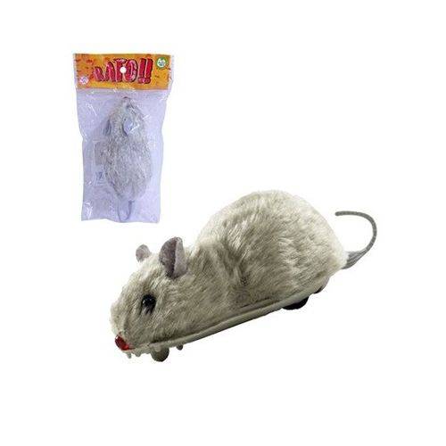 Brinquedo para Pets Ratinho de Pelúcia a Corda