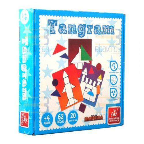 Brinquedo Pedagógico Tangram 62 Pçs Madeira - Brincadeira de Criança