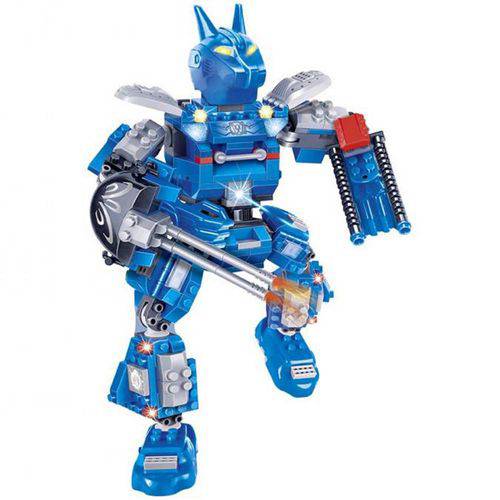 Brinquedo Robô Fighter Azul 210 Peças 6312 - Banbao