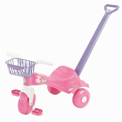 Brinquedo Triciclo Tico-tico Fani com Haste Magic Toys Ref.: 2121