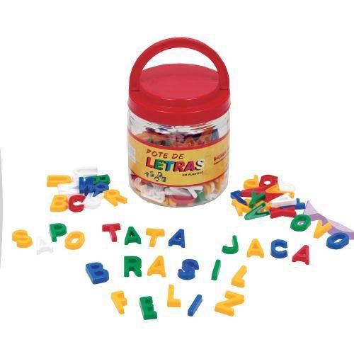 Brinquedos Educativos - Pote com Letras 171 Peças