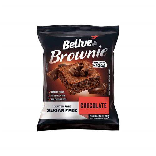 BROWNIE BELIVE 10UN 40g - CHOCOLATE ZERO