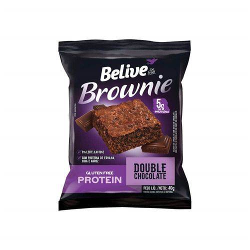 BROWNIE BELIVE 10UN 40g - DOUBLE CHOCOLATE PROTEIN