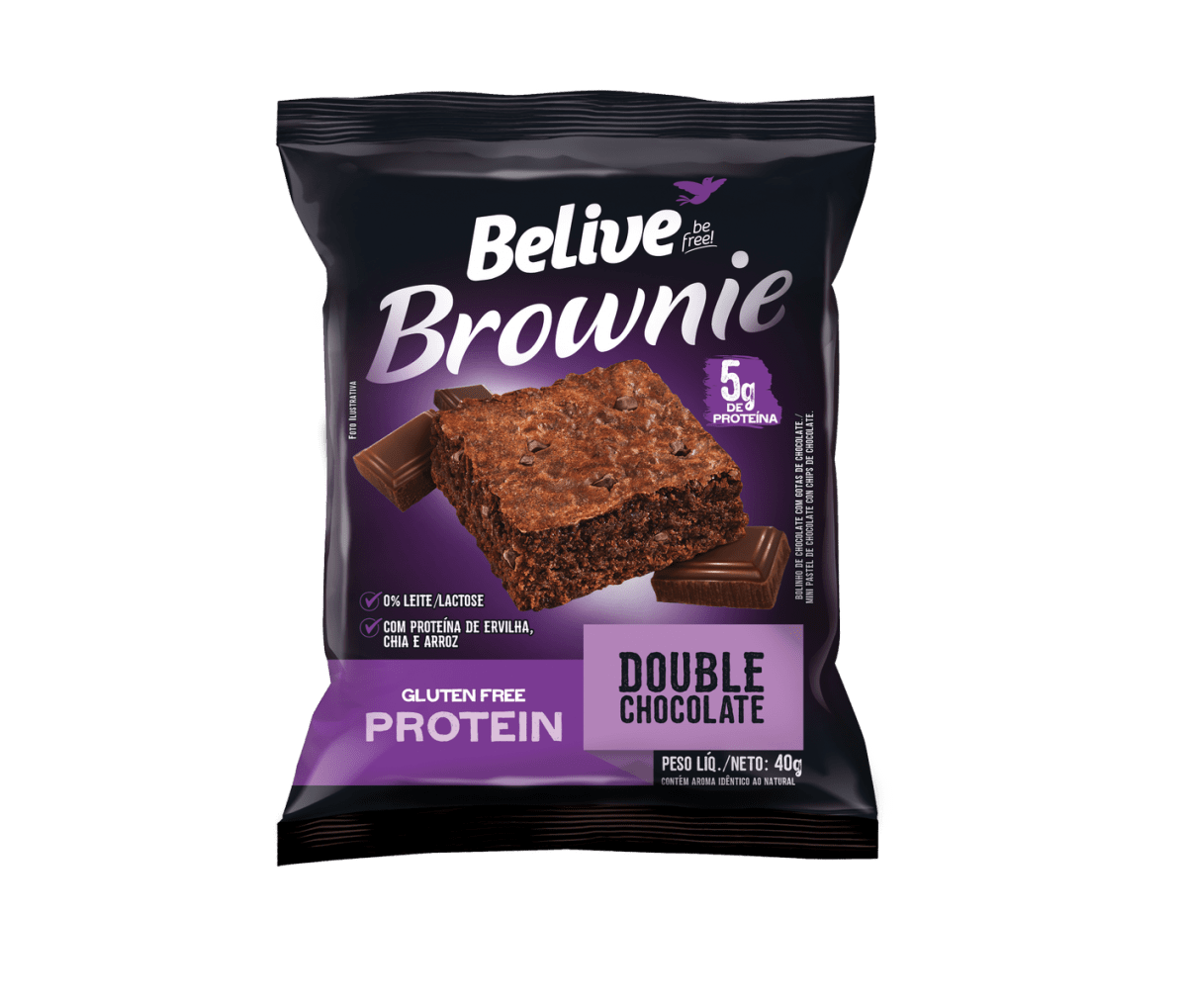 Brownie Double Chocolate Protein 40g - Belive