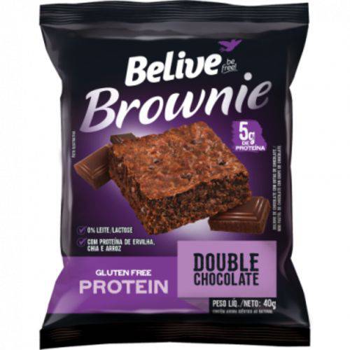 Brownie Protein Sem Glúten Double Chocolate Belive 40g