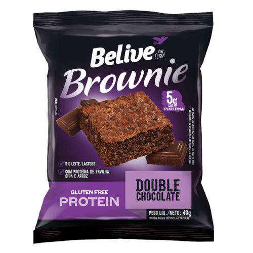 Brownie Sem Glúten Protein - Double Chocolate - Belive