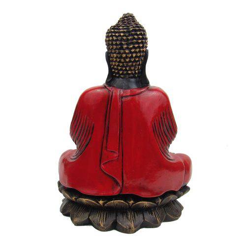 Buda Tibetano Gigante Vermelho Rubi Estátua.