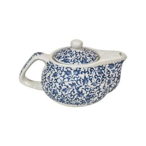 Bule para Chá em Porcelana Multiart Flor Ramos 300ml