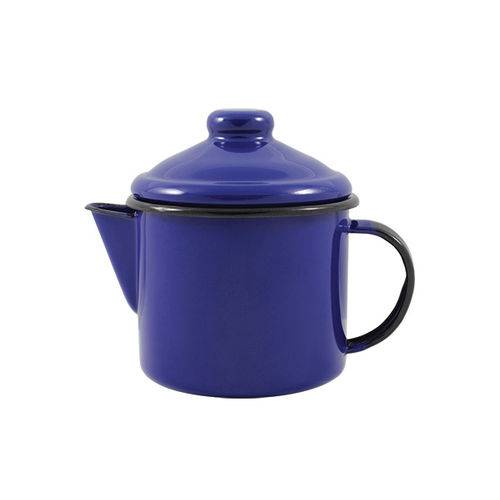Bule para Chá ou Leiteira Aço Esmaltado Ágata Ewel 600 Ml Azul
