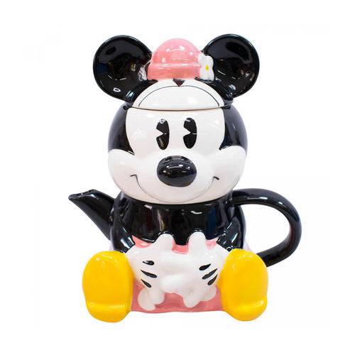 Bule Porcelana 720ml Caneca 210ml Formato Minnie - Disney