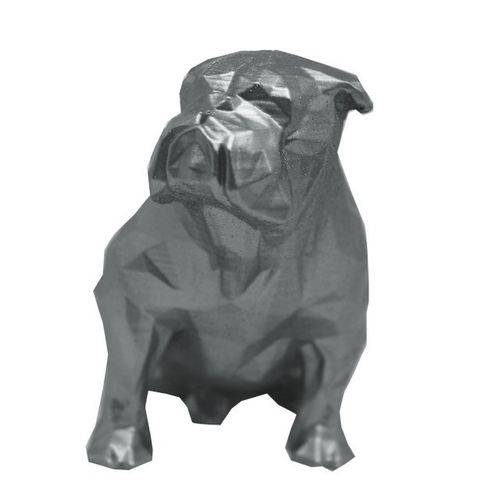 Bulldogue Inglês Geométrico - Prata