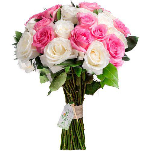 Buquê de Rosas Cores e Amores Pink And White