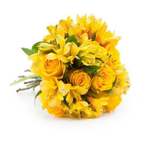 Buquê Sunshine com Flores Amarelas M