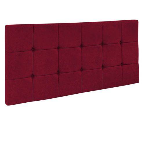 Cabeceira Painel Sleep para Cama Box Casal 2,50 M Vermelho Soft Skim 2751 - D'Rossi