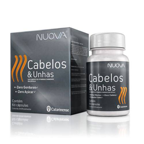 Cabelos e Unhas Nuova - 60 Cápsulas - Catarinense Pharma