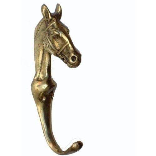 Cabide Pendurador para Parede Pescoço de Cavalo em Bronze
